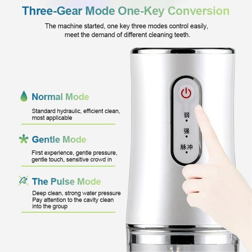 Portable Water Flosser | 360° Rotating Nozzle Oral Irrigator for Deep Cleaning