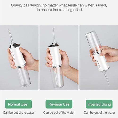 Portable Water Flosser | 360° Rotating Nozzle Oral Irrigator for Deep Cleaning