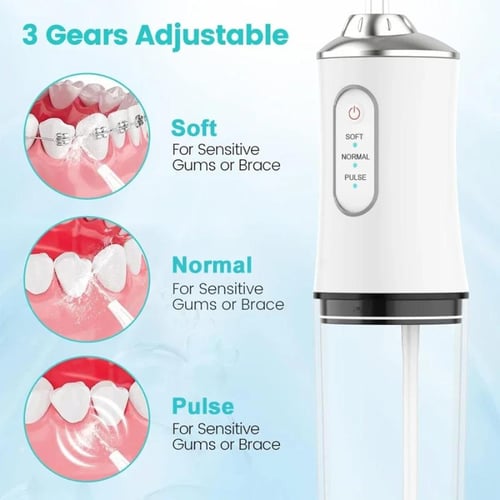 Portable Water Flosser | 360° Rotating Nozzle Oral Irrigator for Deep Cleaning