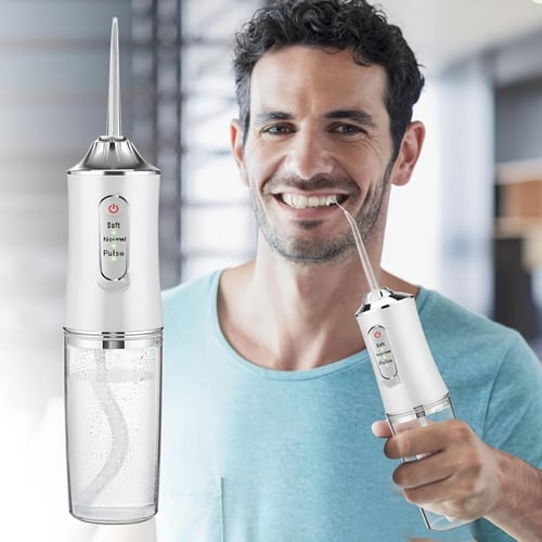 Portable Water Flosser | 360° Rotating Nozzle Oral Irrigator for Deep Cleaning