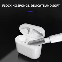 Bluetooth Earphones Cleaner Kit, Earbuds Cleaning Kit, Multi-Function Cleaning Pen With Soft Brush Flocking Sponge For Headphone
