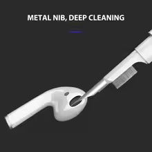 Bluetooth Earphones Cleaner Kit, Earbuds Cleaning Kit, Multi-Function Cleaning Pen With Soft Brush Flocking Sponge For Headphone