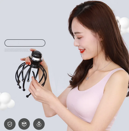Vibration Head Massager Scalp Relaxation 12 Claw Electric Head Massager Octopus Point Massager