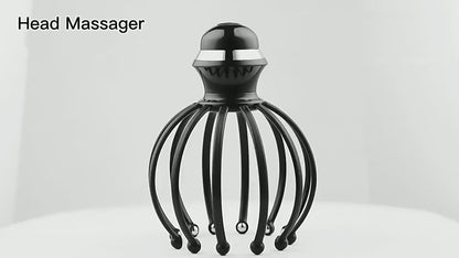 Vibration Head Massager Scalp Relaxation 12 Claw Electric Head Massager Octopus Point Massager